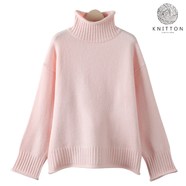 가을 여성용 와인색 터틀넥